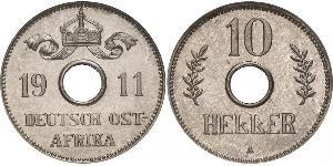 10 Heller German East Africa (1885-1919) 镍/銅 