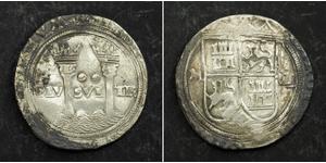  
  1556, Mexico, Charles & Joanna. Scarce Pillar Silver 2 Reales Cob Coin. VF+  Assayer: L Mint Year: 1506-1516 Mint Place: Mexico (M) Denomination:  Pillar 2 Reales Cob Reference: ME 2919,  ...