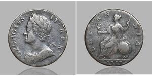 GREAT BRITAIN. George II, Copper Halfpenny, 1747