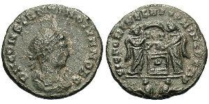 1 Follis /  AE3 Roman Empire (27BC-395) Bronze Constantius II (317 - 361)