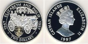 2 Dollar Cayman Islands Silver 