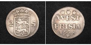 2 Stuiver Niederlande Silber 