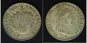 HUNGARY 20 Krajczar 1833 B - Silver - Franz II. - 871