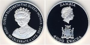 4000 Kwacha Zambia (1964 - ) Silver 
