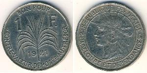 1 Franc Guadeloupe 镍/銅 