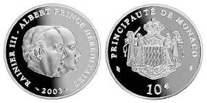 10 Euro Monaco Silber 