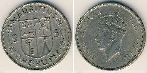 1 Rupee Mauricio Níquel/Cobre 