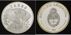 ARGENTINA 5 Pesos 2013 Proof - Silver 0.925 - Tango - 1257