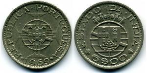 6 Escudo 葡屬印度 (1505 - 1961) 銅/Zinc 