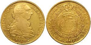 8 Escudo Vicereame della Nuova Spagna (1519 - 1821) Oro Carlo IV di Spagna (1748-1819)