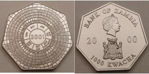 ZAMBIA 1000 Kwacha 2000 Proof - Copper-Nickel - Year Calendar - 1155 *