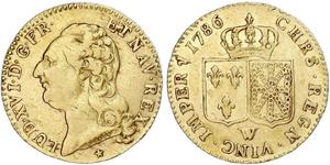 Frankreich. Ludwig XVI. 1774-1793. Louis d´or 1786 W, Lille. Friedberg 475, Gadoury 361, Duplessy 1707. GOLD. Winziger Randfehler, sehr schön +