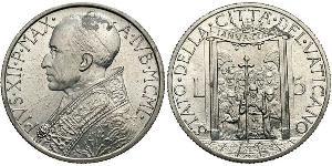 5 Lira Vatican (1926-) Aluminio Pío XII (1876 - 1958)