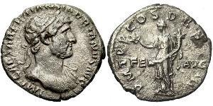 1 Denarius Roman Empire (27BC-395) Silver Hadrian  (76 - 138) 
