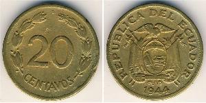 20 Centavo Équateur (pays) Laiton 