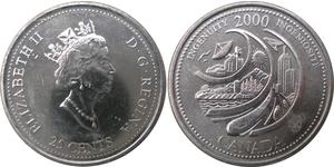 25 Cent Kanada Nickel Elizabeth II (1926-2022)