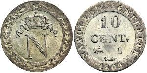 10 Centime Primo Impero francese (1804-1814)  Napoleone Bonaparte(1769 - 1821)