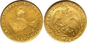 8 Escudo Primera República Federal de México (1824–1835) Oro 