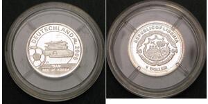 1 Dólar Liberia Plata 