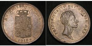 1 Daler Дания Серебро Фредерик VI, король Дании (1768 -1839)
