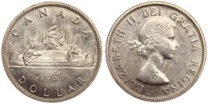 Canada - 1 Dollar 1963 - Elizabeth II - Silver