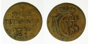 TRIER (German City) 1 Pfennig 1789 GM - Copper - Clemens Wenzel - 811