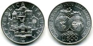 500 Lira Italy Silver 