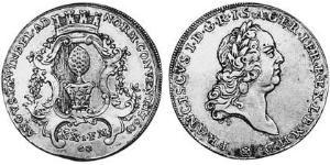 1/2 Thaler Imperial City of Augsburg (1276 - 1803) Silver Francis I, Holy Roman Emperor (1708-1765)