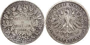 2 Thaler Free City of Frankfurt Silver 