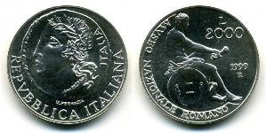 2000 Lira Italien Silber 