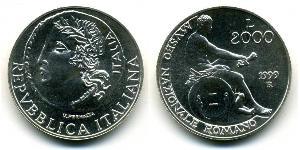 2000 Lira Italy Silver 