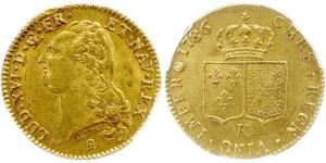 Frankreich. Ludwig XVI. 1774-1793. 2 Louis d'or 1786 K, Bordeaux. Friedberg 474, Gadoury 363. In US Plastic-Holder PCGS AU58. GOLD. Vorzüglich
