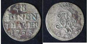 PRUSSIA 1/48 Thaler 1733 EGN - Billon - Friedrich Wilhelm I - 3773