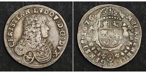  
 
     
 1676, Mecklenburg-Schwerin, Christian Louis I. Silver 2/3 Thaler Coin. aXF- 
    
 Mint Year: 1676 Mint Place: Domitz    Denomination: 2/3 Taler Mint Mater: Werner Eberhardt (WE) Refer ...