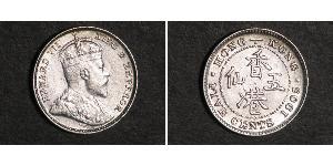 5 Cent Hong Kong Plata Eduardo VII (1841-1910)