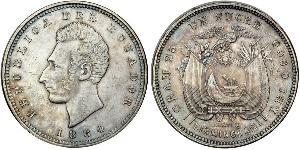 1 Sucre Ecuador Silber Antonio José de Sucre (1795 - 1830)