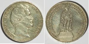 2 Thaler Royaume de Bavière (1806 - 1918) Argent Louis Ier de Bavière(1786 – 1868)