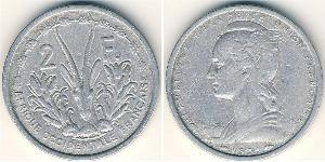 Французская Западная Африка
2 франка (1956 г.)
Алюминий

