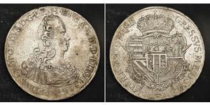  
 
   1768, Tuscany, Pietro Leopoldo. Rare Silver Francescone (10 Paoli) Coin. VF-  Mint year: 1768 Mint Place: Pisa, Italy (PISIS) Denomination: Francescone (10 Paoli)  Reference: Davenport 484 ...