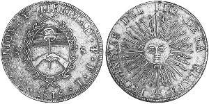 8 Sol Provinces-Unies du Río de la Plata (1810 -1831) Argent 