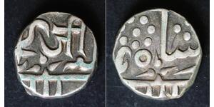 INDIA (Gwalior) 1/2 Rupee ND - Silver - VF - 442