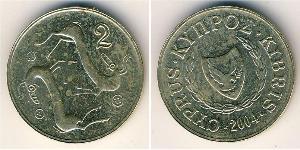 2 Cent Chipre (1960 - ) Latón 