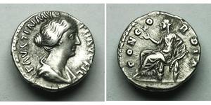 
          
           
             
              FAUSTINA JUNIOR AR DENARIUS 
           
           
             
              Description: 
              
              Date: C, 147-150 AD ...