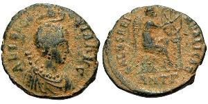 1 Follis /  AE3 Byzantinisches Reich (330-1453) Bronze Aelia Eudoxia (?-404)