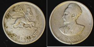 ETHIOPIA 50 Cents EE 1936 - Silver 0.800 - Haile Selassie I. - 3034