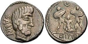  Denarius 罗马共和国 (509 BC - 27 BC) 銀 