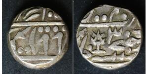 INDIA (Jhalawar) 1 Rupee year 34 - Silver - Salim Singh (1877-1896) - VF - 452