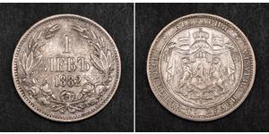  
  
 1882, Bulgaria (Principality), Alexander Batenberg. Silver 1 Lev Coin. VF+ 
    
  Condition: VF+ Mint Year: 1882 Reference: KM-16.     Denomination:  1 Lev Material: Silver (.835)   Diamet ...