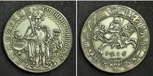  
 
  
 1486/1986, Austria/Japan, Archduke Sigismund. Silver Mining Guldiner Coin. Official Restrike! 
  
  Mint year: 1986 Mintage: 1500 pcs! Mint Place: Hall (Tyrol) Condition: A nice AU-UNC! R ...