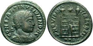 1 Follis /  AE3 羅馬帝國 青铜 君士坦提烏斯二世